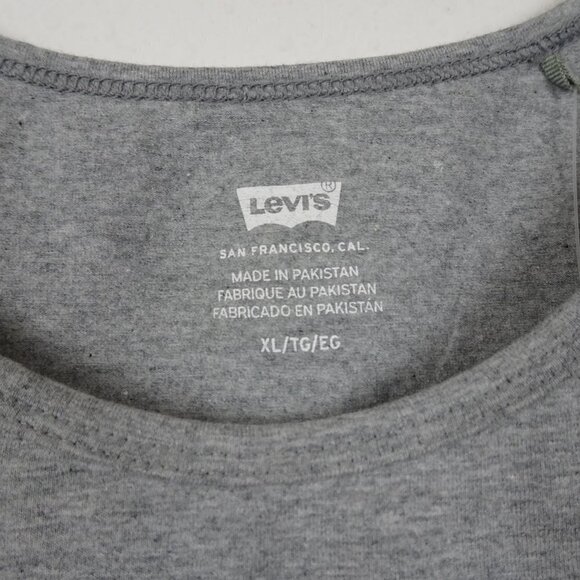 Levi's Tank Top Women's Size XL Gray Sleeveless Feeling Sensing Seeing - Picture 3 of 8